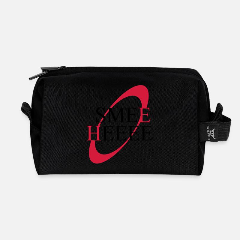 Smee Heee Kryten Red Dwarf quote - Recycled Toiletry Zip Bag - black