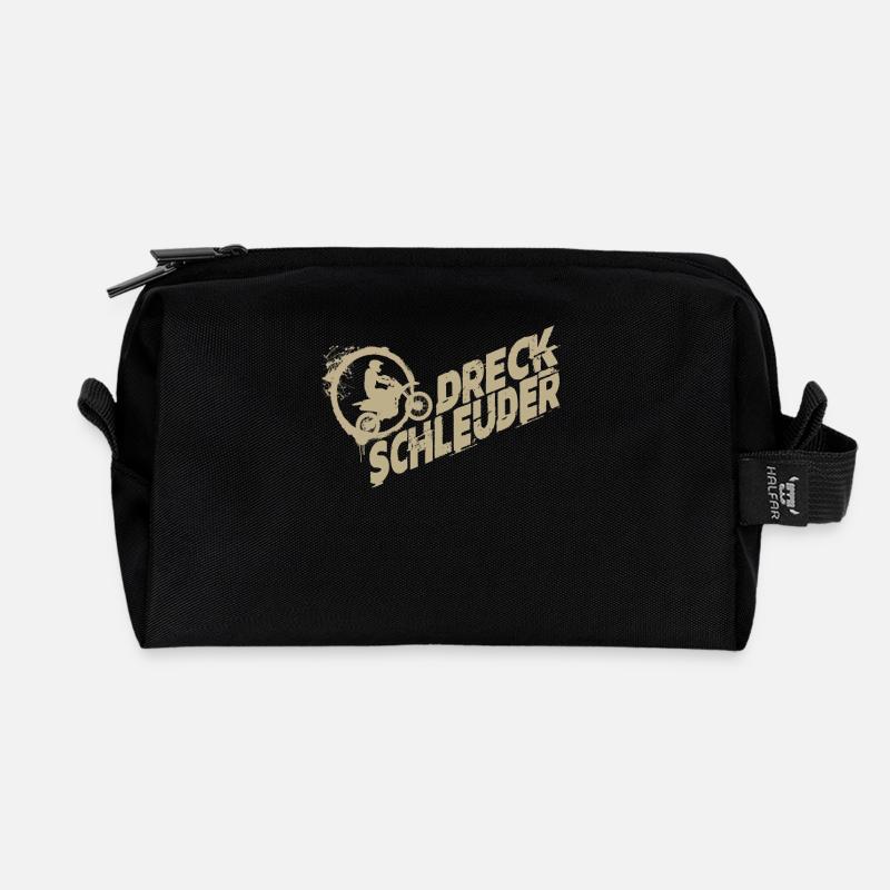 Motocross Motorrad Geschenk - Recycelte Kulturtasche - Schwarz