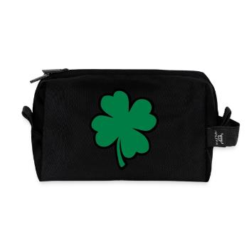 vierblättriges Kleeblatt irisch - Recycelte Kulturtasche - Schwarz - Vorne