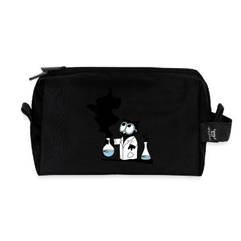 Dr rer nat Owl - Recycelte Kulturtasche - Schwarz - Vorne