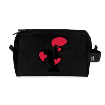 Portugiesische Zeichnung Hahn von Barcelos Portuga - Recycelte Kulturtasche - Schwarz - Vorne