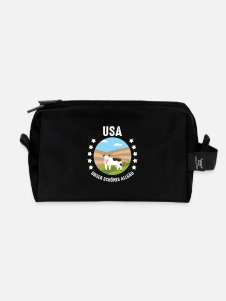 Urlaub im Allgäu Unser schönes Allgäu - Recycelte Kulturtasche - Schwarz