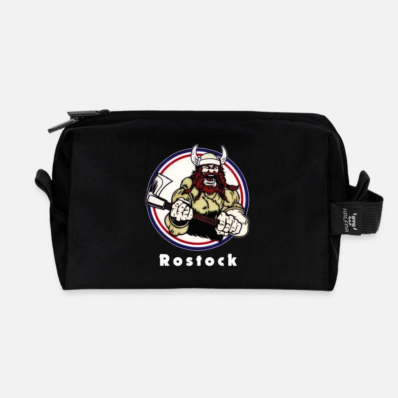 Rostocker Wikinger - Recycelte Kulturtasche - Schwarz