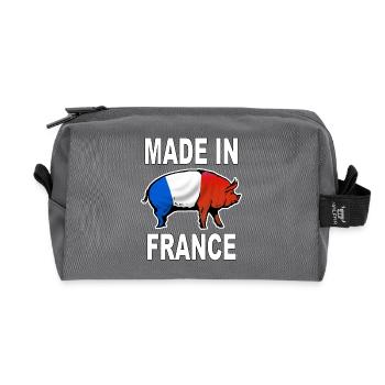 charcuterie cochonnailles 05 - Trousse de toilette en tissu recyclé - anthracite - Devant