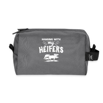 Farming - Recycled Toiletry Zip Bag - anthracite - Front