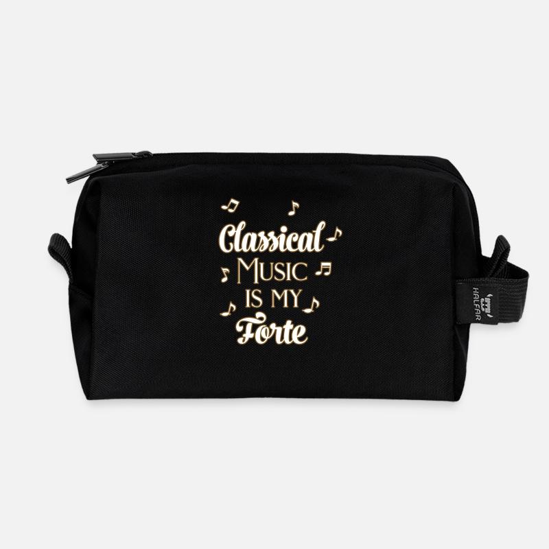 Classical music - Recycled Toiletry Zip Bag - black