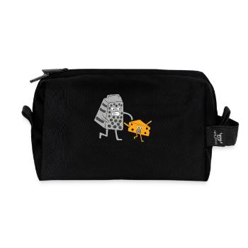 Fromage râpe fromage de chasse - Trousse de toilette en tissu recyclé - noir - Devant