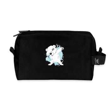 Weihnachten Eisbär Dab Eisbär Dabbing - Recycelte Kulturtasche - Schwarz - Vorne