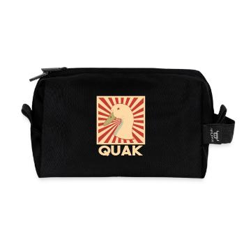 Duck Shirt retro Quak - Recycled Toiletry Zip Bag - black - Front