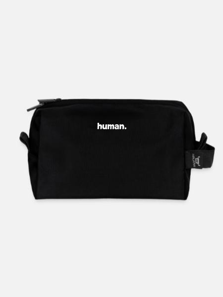 Human Menschlich Mensch - Recycelte Kulturtasche - Schwarz