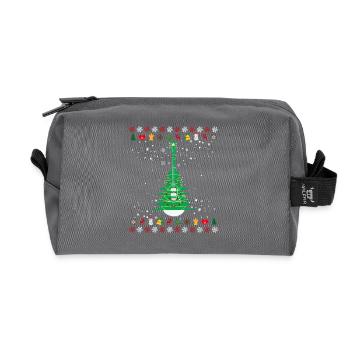 Guitar Christmas Tree - Recycled Toiletry Zip Bag - anthracite - Front