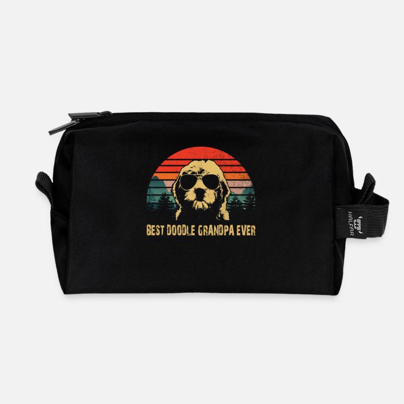 bester Doodle Opa aller Zeiten - Recycelte Kulturtasche - Schwarz