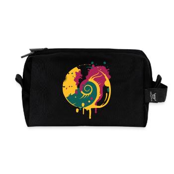 Graffiti einer Fossilen Schnecke - Recycelte Kulturtasche - Schwarz - Vorne