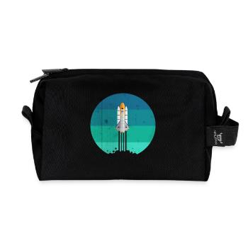 Raumfahrt Rakete Raketenstart - Recycelte Kulturtasche - Schwarz - Vorne