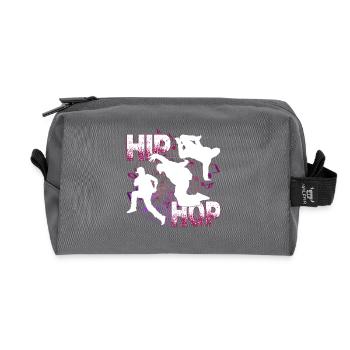 Super danse hip hop - Trousse de toilette en tissu recyclé - anthracite - Devant