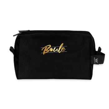 Boule Shirt gold - Recycelte Kulturtasche - Schwarz - Vorne