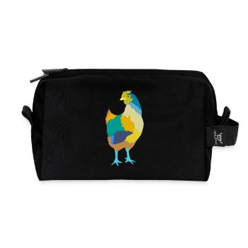 chicken - Recycled Toiletry Zip Bag - black - Front