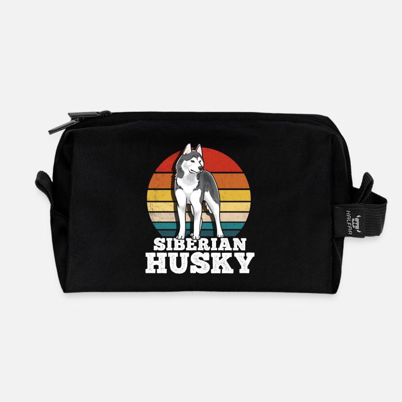 Husky - Recycelte Kulturtasche - Schwarz