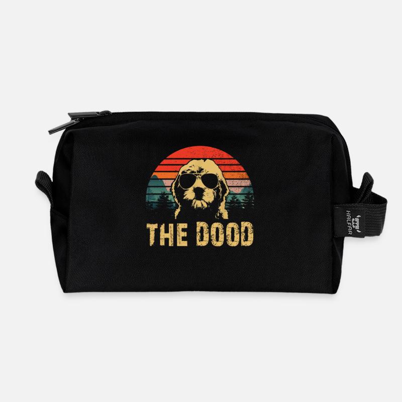 DAS DOOD Goldendoodle - Recycelte Kulturtasche - Schwarz