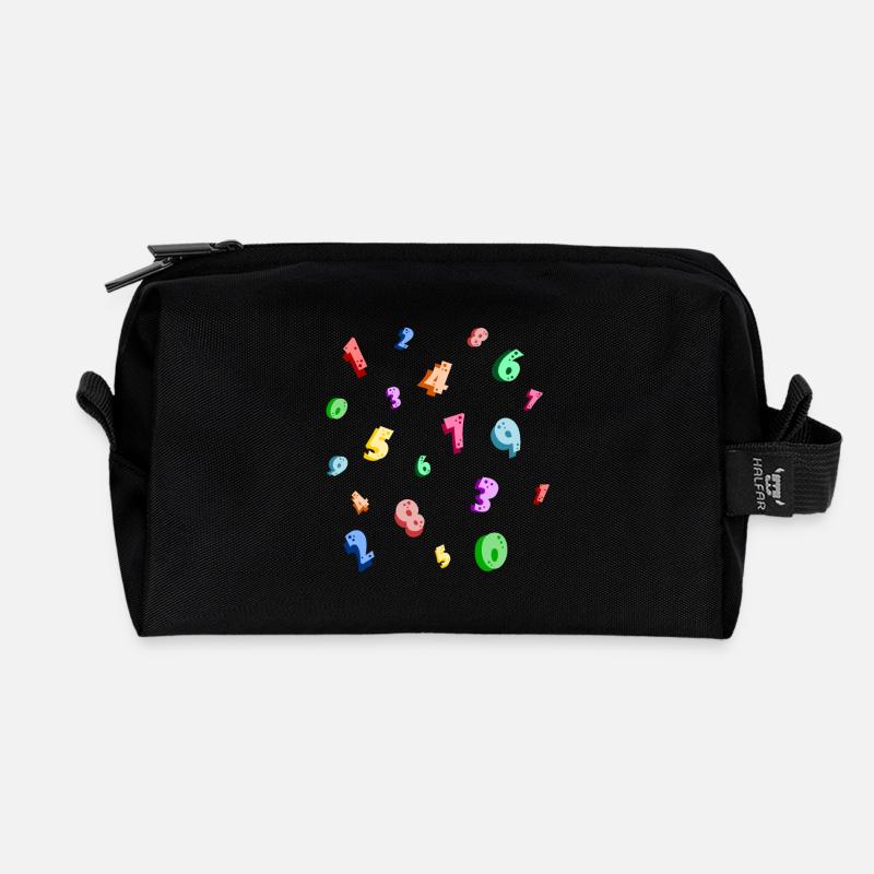 Zahl - Recycelte Kulturtasche - Schwarz