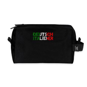 Deutsch Italiener - Recycelte Kulturtasche - Schwarz - Vorne