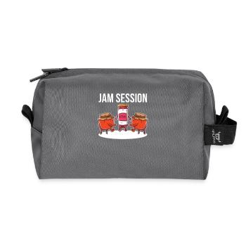 Jam Session – Süßer Marmeladen Spaß für Frühstück - Recycelte Kulturtasche - Anthrazit - Vorne