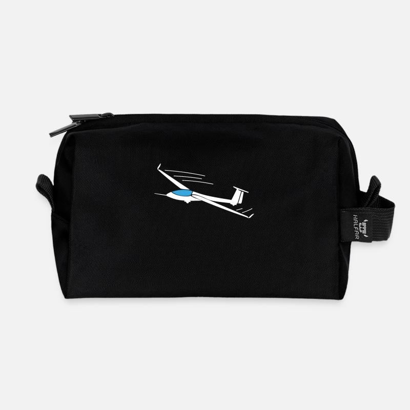 Segelflugzeug - Recycelte Kulturtasche - Schwarz