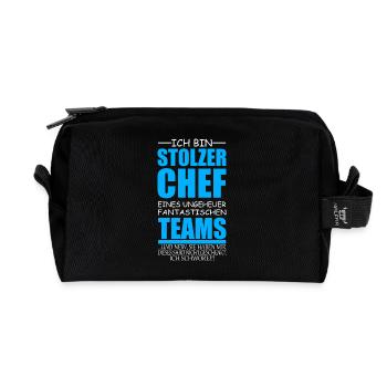 lustiges Chef Geschenk stolzer Chef Idee - Recycelte Kulturtasche - Schwarz - Vorne