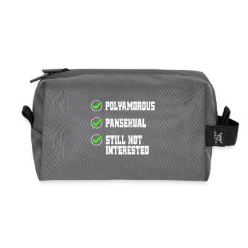 Polyamorous Pansexual Checkliste LGBTQ Polyamorie - Recycelte Kulturtasche - Anthrazit - Vorne