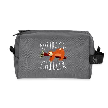 Orderchiller Sloth Gift Order Chiller - Recycled Toiletry Zip Bag - anthracite - Front