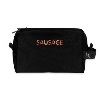Sausage Sausage Meat Meat Eater - Recycled Toiletry Zip Bag - black - Front