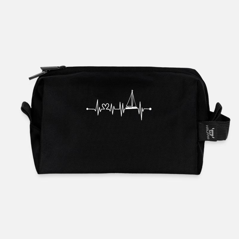 Segelboot Segeln Segler - Recycelte Kulturtasche - Schwarz