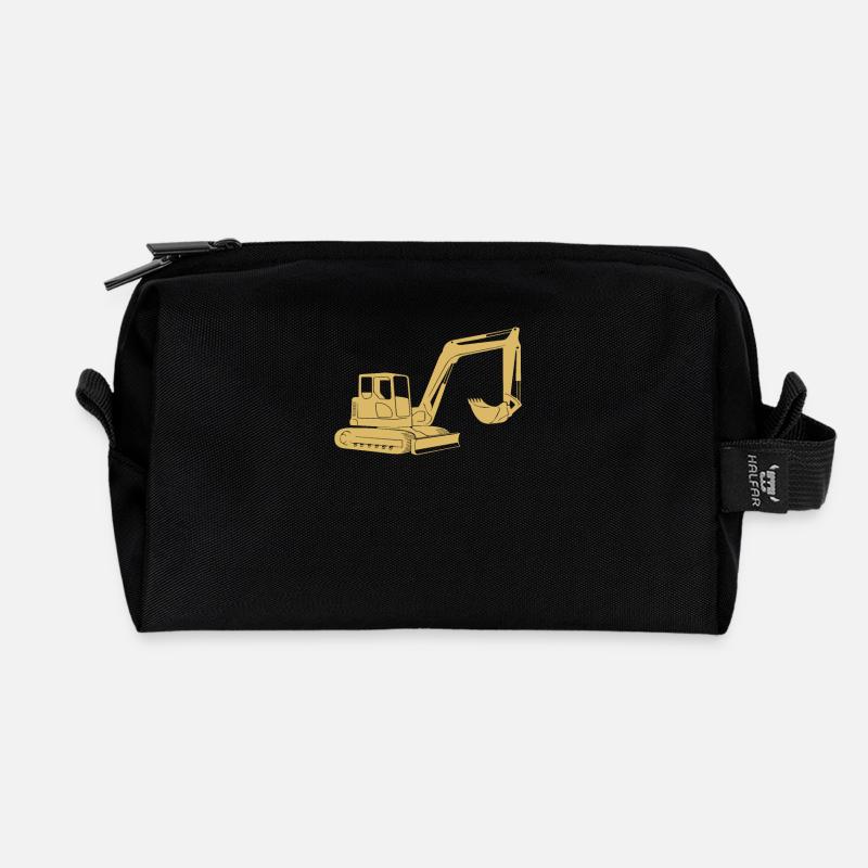 Baggerfahrer geschenkideen - Recycelte Kulturtasche - Schwarz