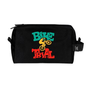 Balance und Kontrolle Bike Trial - Recycelte Kulturtasche - Schwarz - Vorne