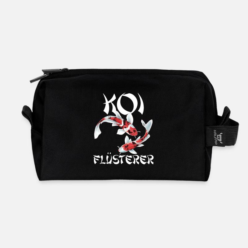 lustiges Koi Kois Koi Flüsterer Karpfen Geschenk - Recycelte Kulturtasche - Schwarz