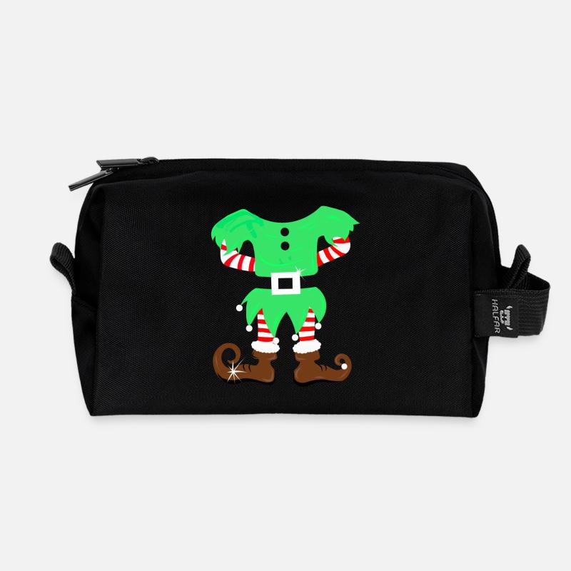 Weihnachtself Kostüm Elf - Wichtel Anzug - Recycelte Kulturtasche - Schwarz