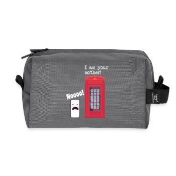 Phone booth smartphone i am your mother! Nooooo! - Recycled Toiletry Zip Bag - anthracite - Front