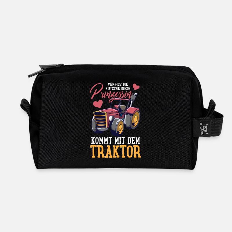 Traktor Landwirtschaft - Recycelte Kulturtasche - Schwarz