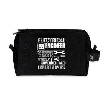 Elektroingenieur Lustiger Elektroingenieur - Recycelte Kulturtasche - Schwarz - Vorne