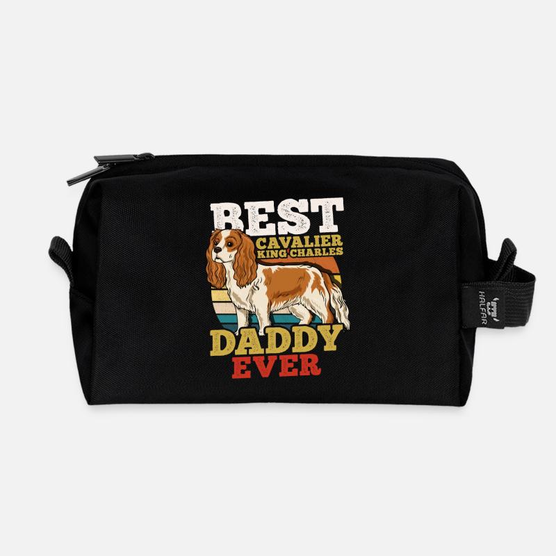 Cavalier King Charles - Recycelte Kulturtasche - Schwarz