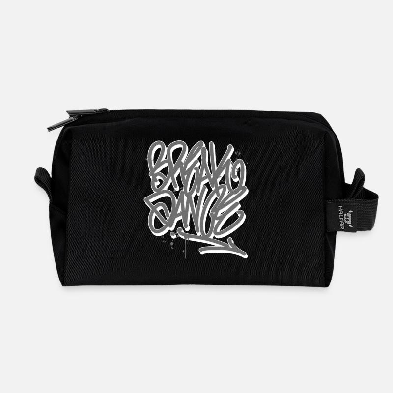 Breakdance Graffiti - Trousse de toilette en tissu recyclé - noir