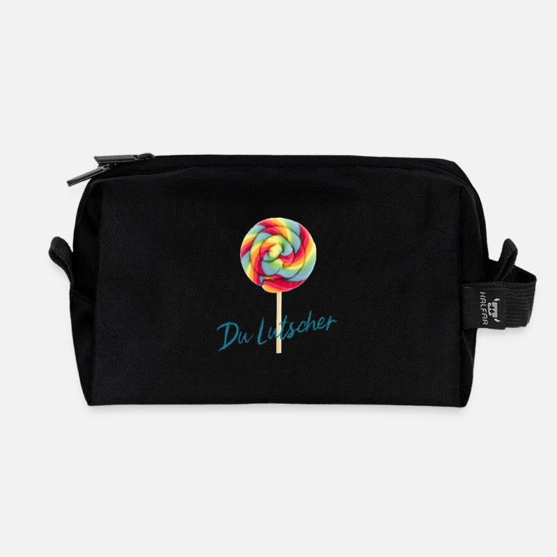 Du Lutscher - Recycelte Kulturtasche - Schwarz