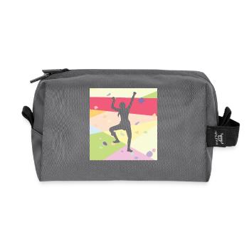 Climbing Climbers - Recycled Toiletry Zip Bag - anthracite - Front