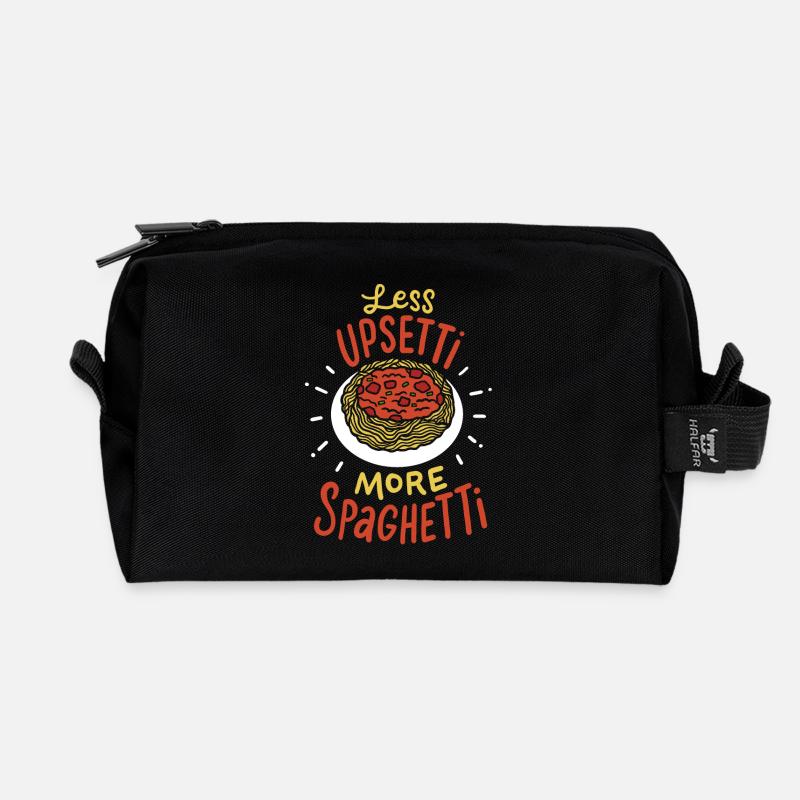 Spaghetti - Trousse de toilette en tissu recyclé - noir
