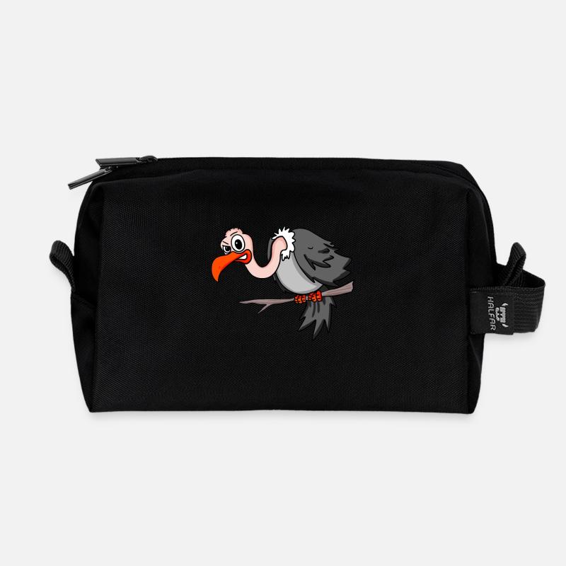 Geier - Recycelte Kulturtasche - Schwarz