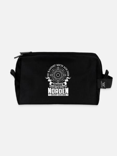 Du kannst mich aus dem Norden holen - Recycelte Kulturtasche - Schwarz