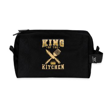 King of the Kitchen Küche - Recycelte Kulturtasche - Schwarz - Vorne