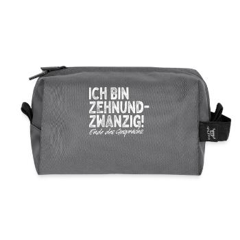 Twenty-tenty-thirty gift for 30th birthday - Recycled Toiletry Zip Bag - anthracite - Front