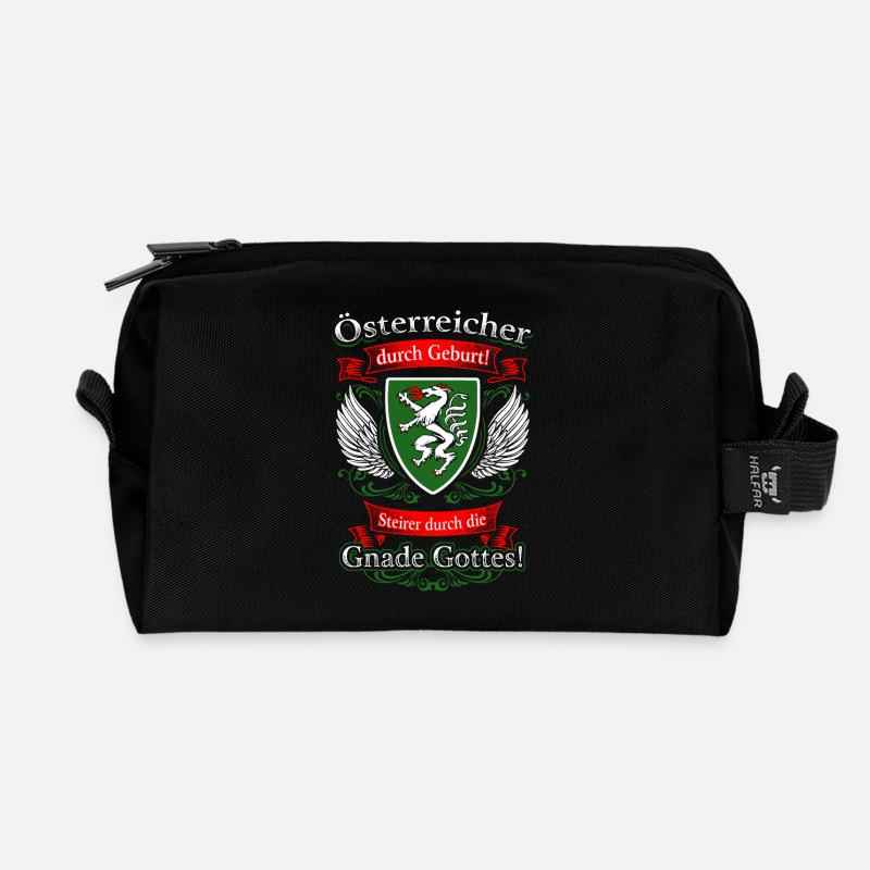 Steirer Durch Die Gnade Gottes Geschenkidee Stolz - Recycelte Kulturtasche - Schwarz