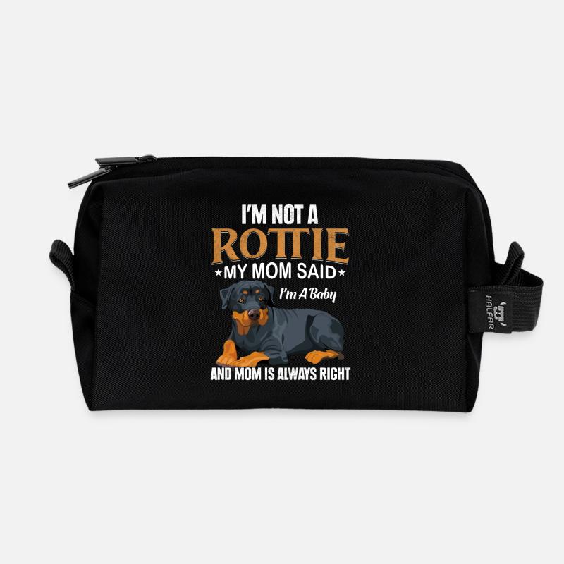 Rottweiler - Recycelte Kulturtasche - Schwarz